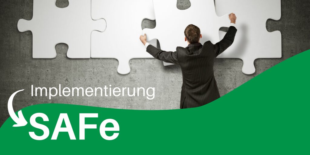 Implementierung SAFe, Mann verschiebt Puzzlesteine (Prozess)