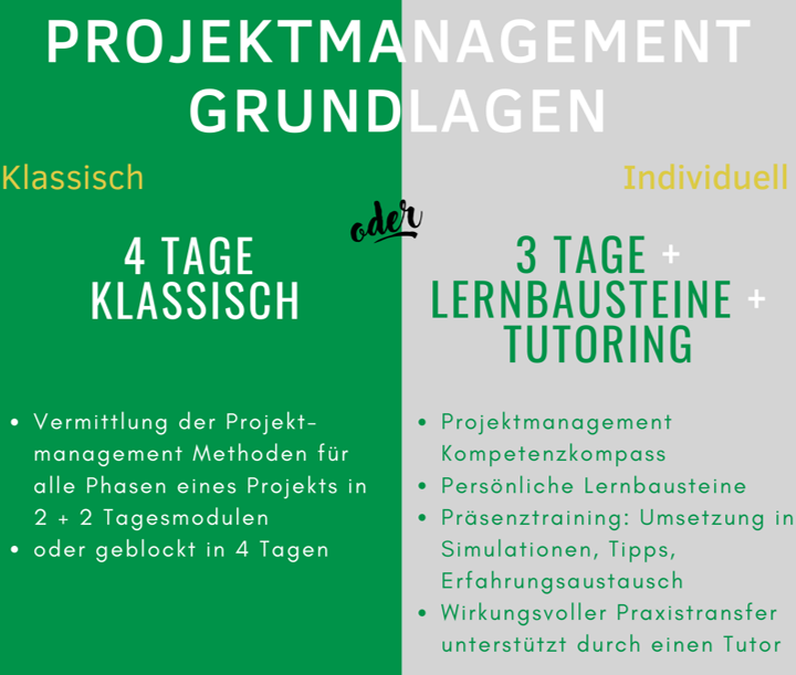 Alternative Projektmanagement Grundlagen Ausbildung