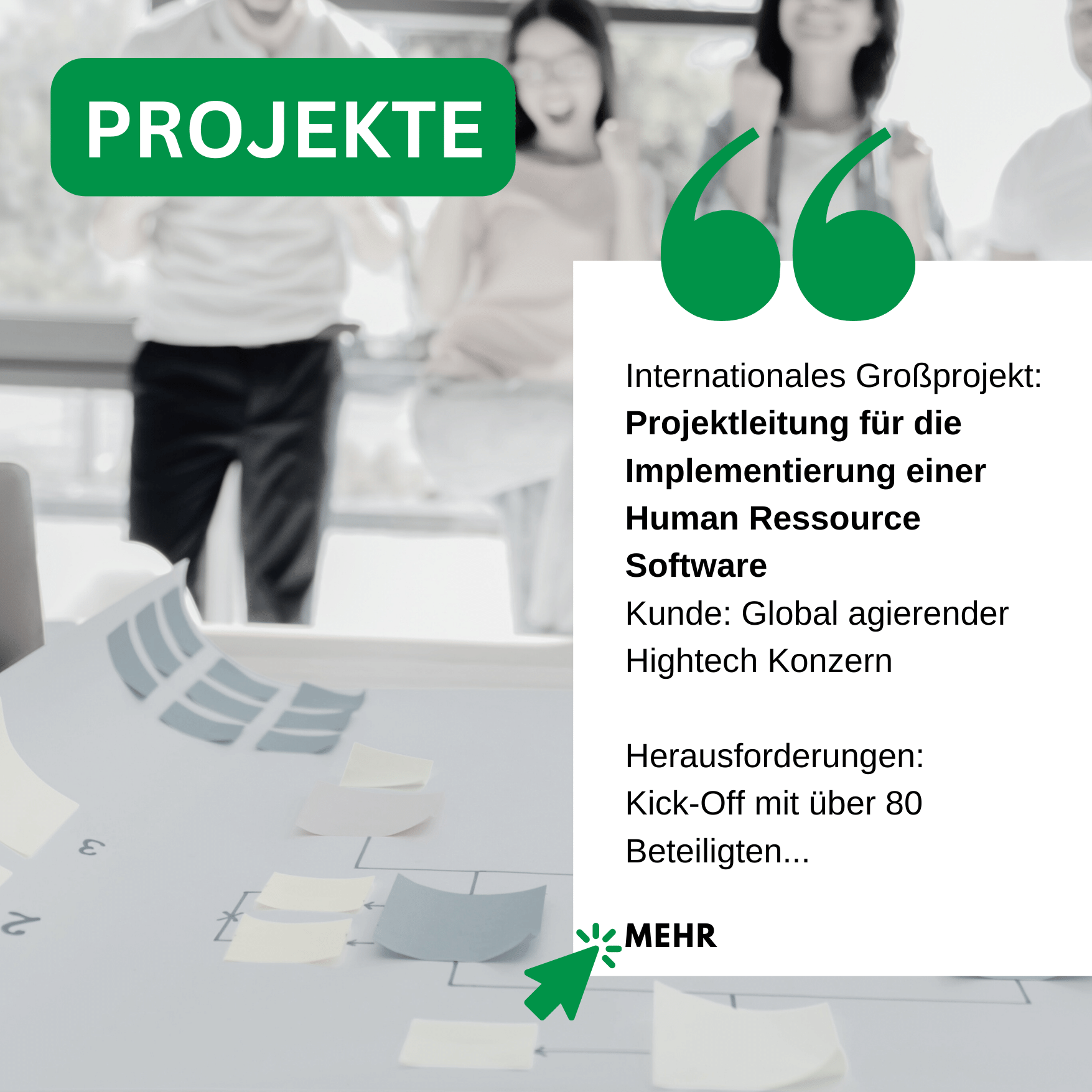 Projekte, Referenzen